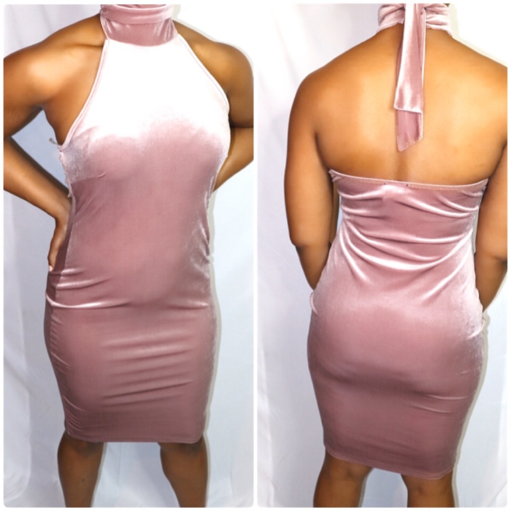 Blush Pink Velvet Dress🔥🔥MUST GO🔥🔥